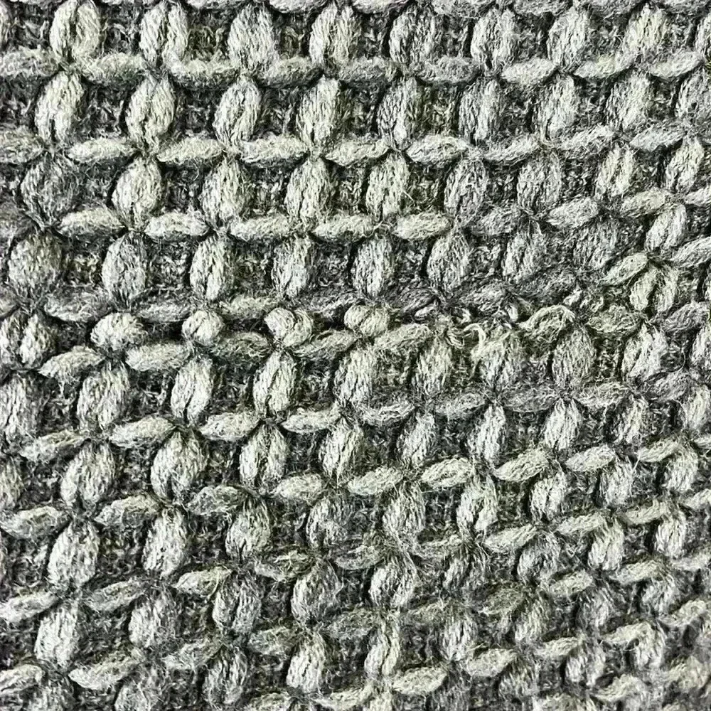 Gray Knit Poncho with Fringe edges - Picture 5 of 6